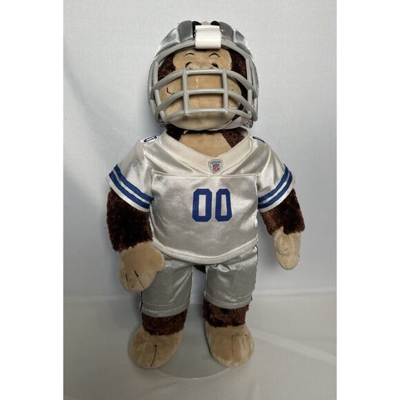 BAB Build A Bear Workshop Monkey 20” Plush Stuffed Dallas Cowboys Uniform NFL - Picture 1 of 10